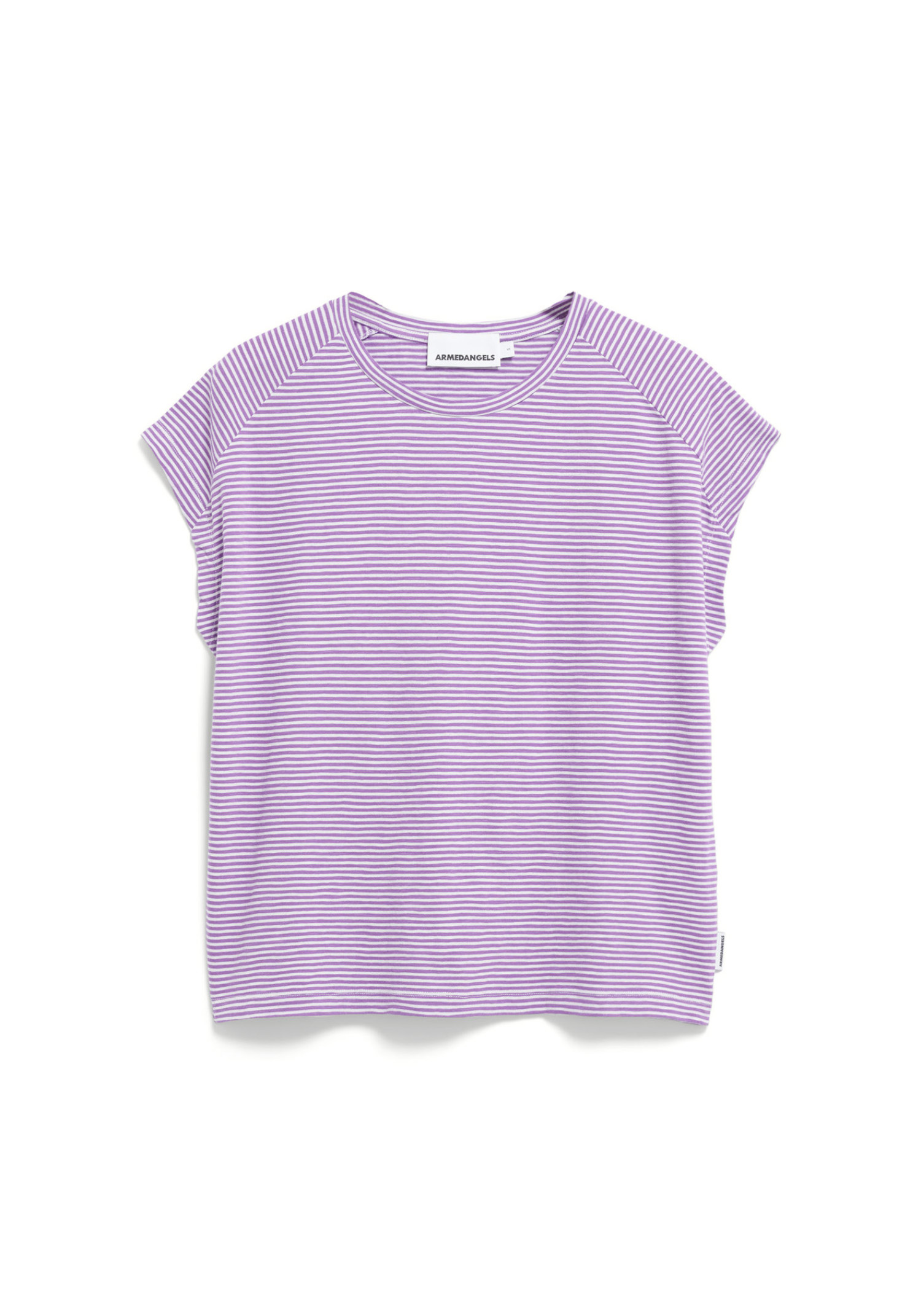 Armedangels T-Shirt Oneliaa Lovely Stripes Oatmilk-Orchid