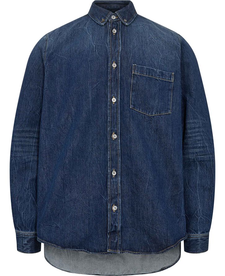 Wood Wood Ansel denim shirt Worn blue
