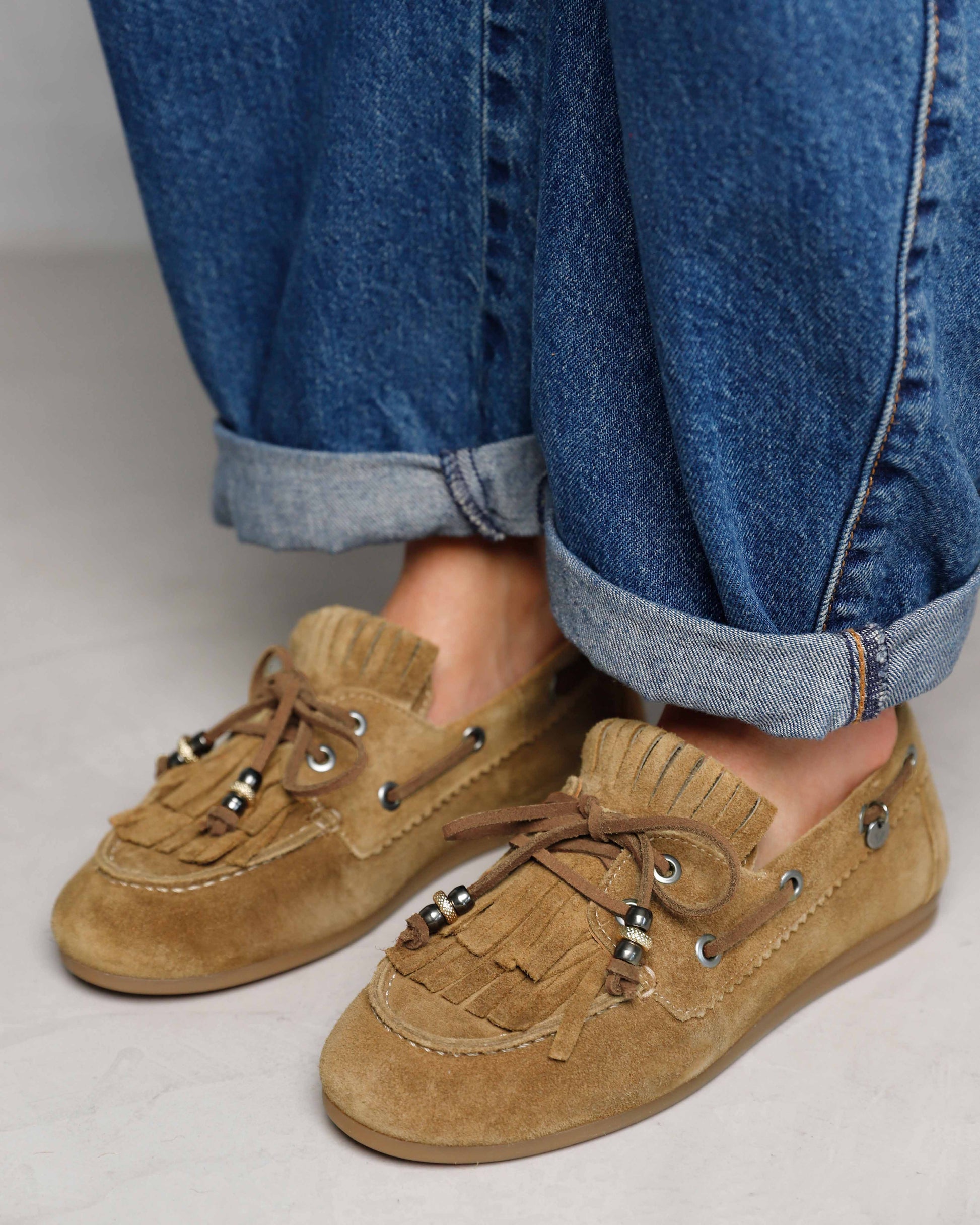 VIA VAI khaki dames loafers June Loua