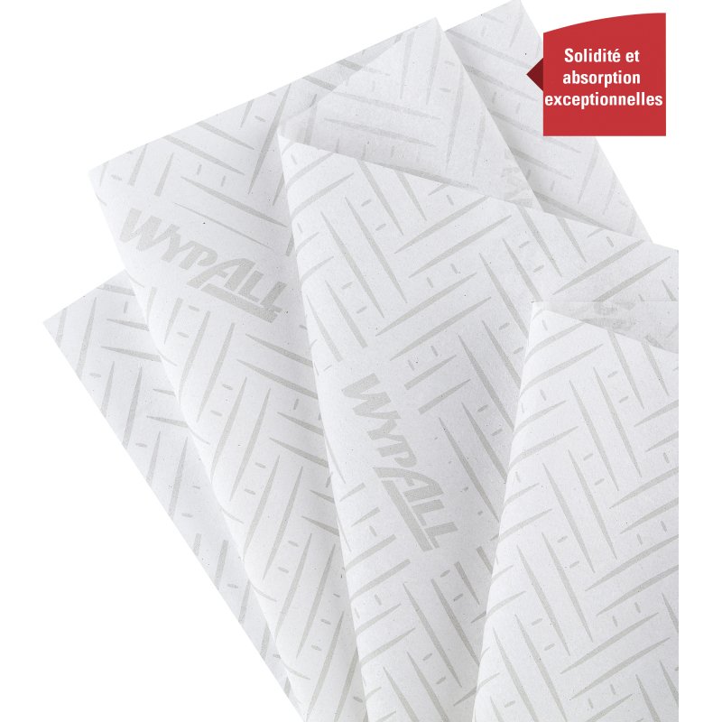 Bobine WypAll essuyage industriel L10 7406 190 m blanche - Colis de 6