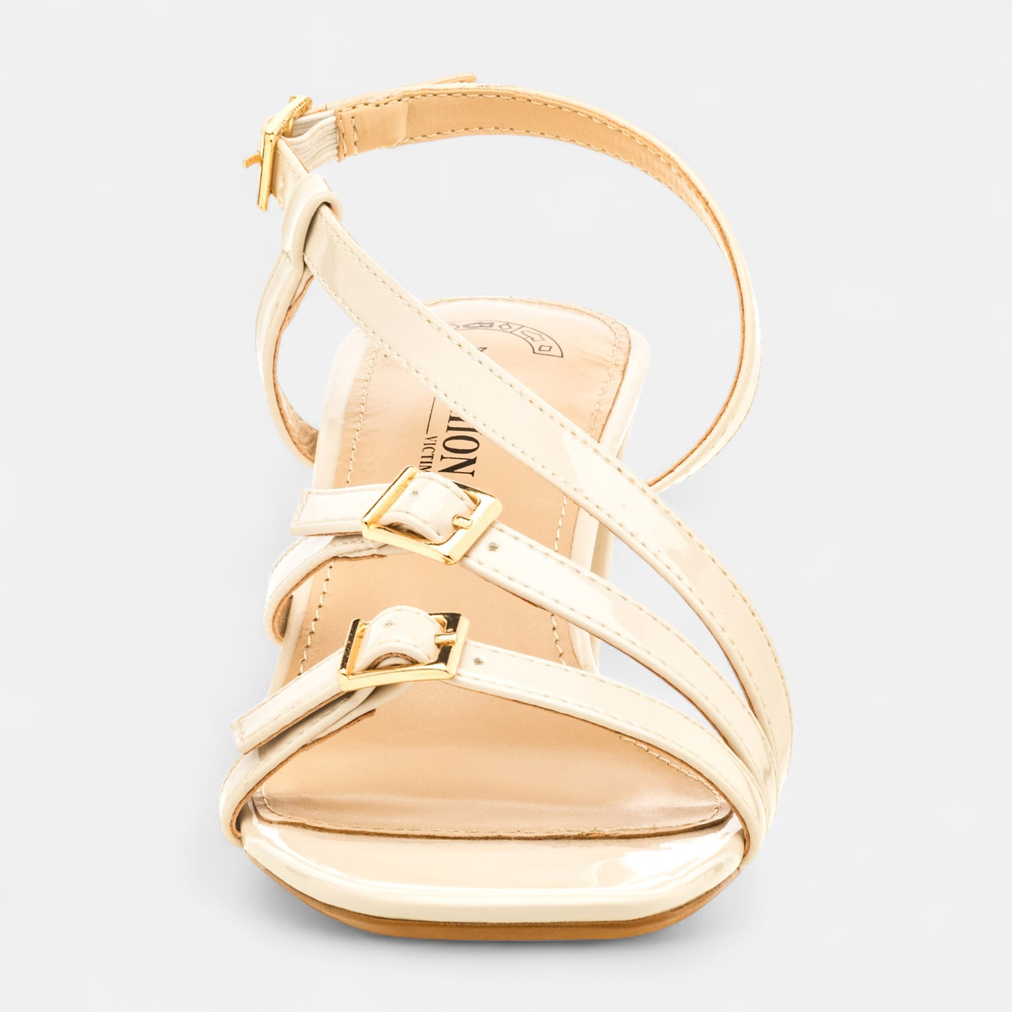 Nu-pieds à talon Femme beige
