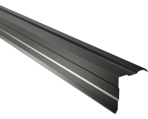 PRECIT gegolfde gevelbeplating voor trapeziumplaat, diepzwart RAL 9005, 2000 mm x 115 mm x 115 mm x 0,5 mm