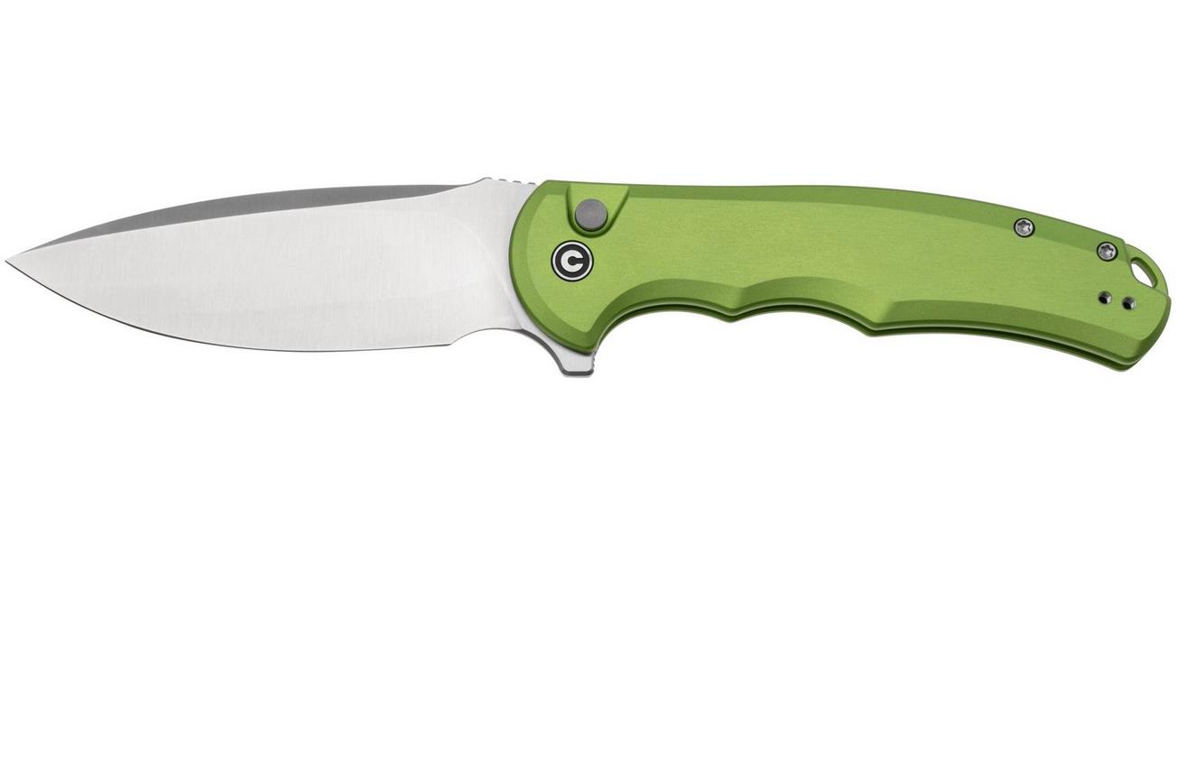CIVIVI Button Lock Praxis C18026E-3 Lime Green Aluminum, zakmes