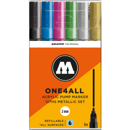 Molotow One4All 127HS 2 mmMetallic-Set by MolotowAcrylmarker - 2 mm