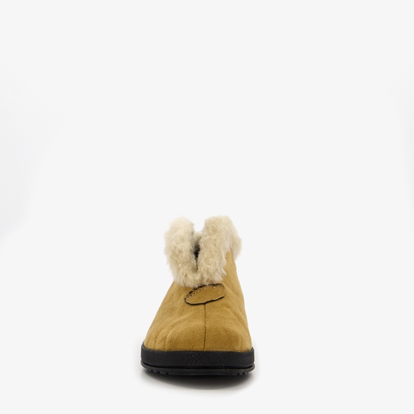 Blenzo dames pantoffels beige/mostergeel