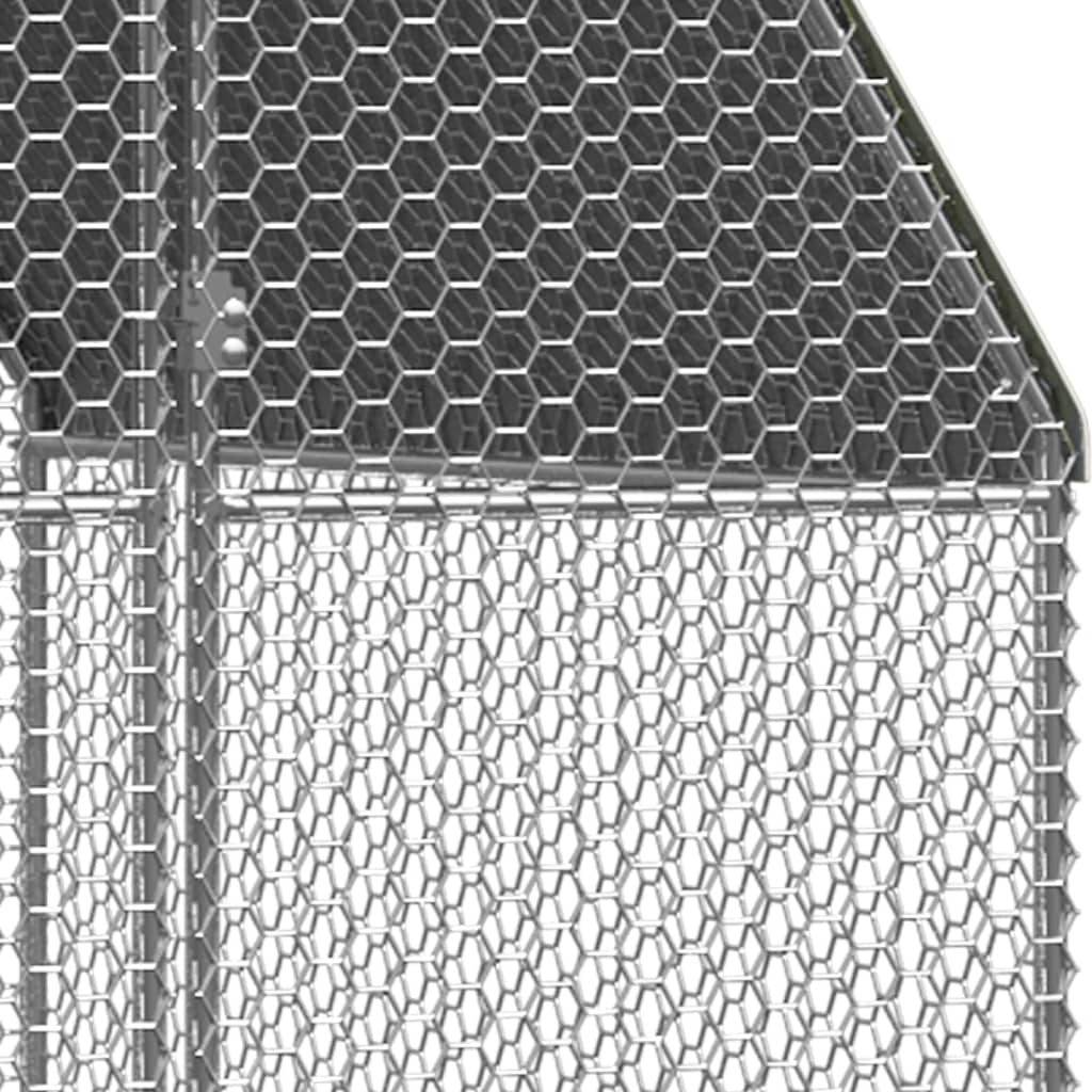 Poulailler d'extérieur 3 x 4 x 2 m acier galvanisé toit en pe