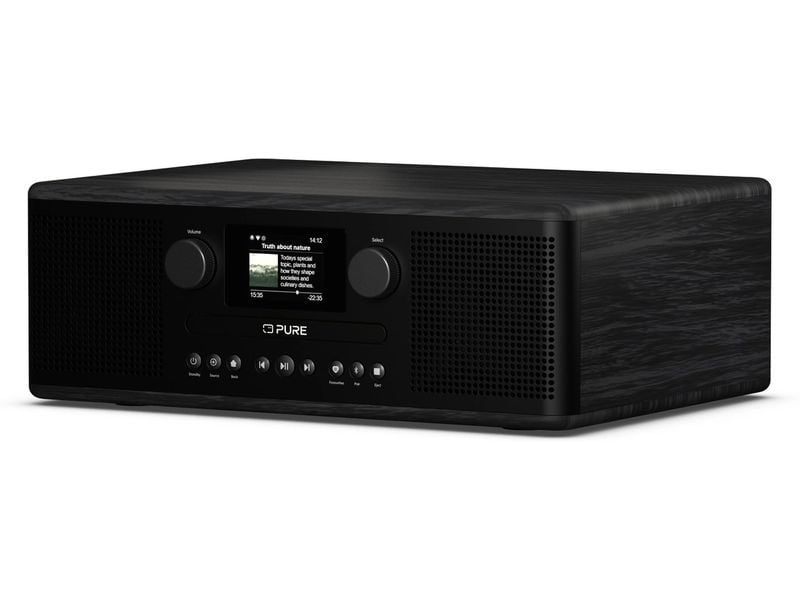 Pure DAB  Radio Classic C-D6i Schwarz/Esche Das charmante All-in-One-Internetradio