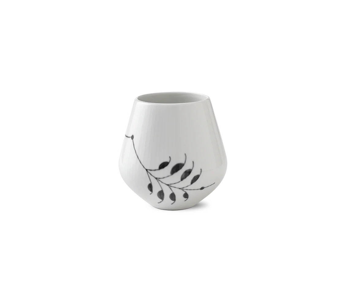 Royal Copenhagen  Sort Mega riflet vase - 12 cm.