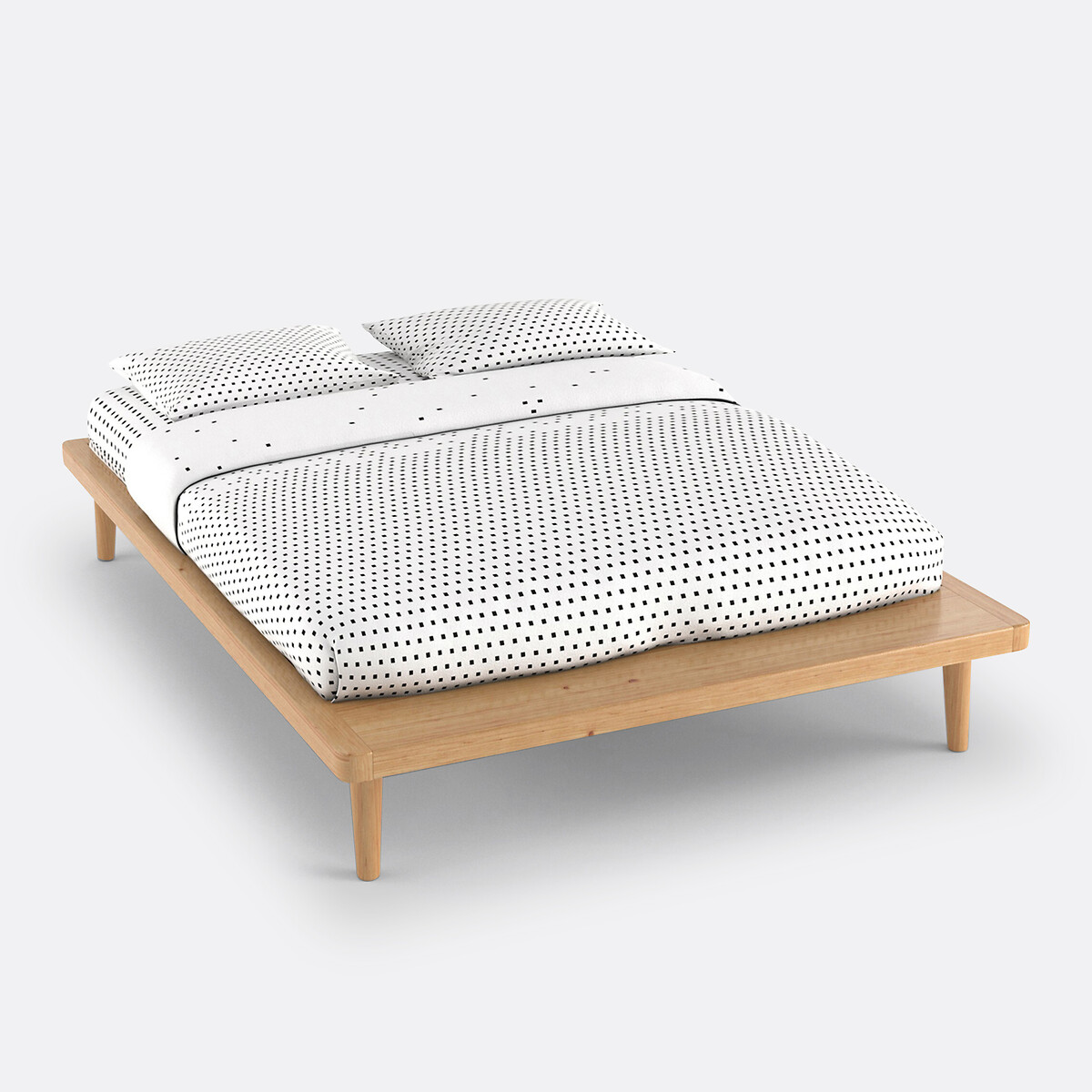 LA REDOUTE INTERIEURS<br>Cama plataforma em pinho maciço + base de cama, Jimi