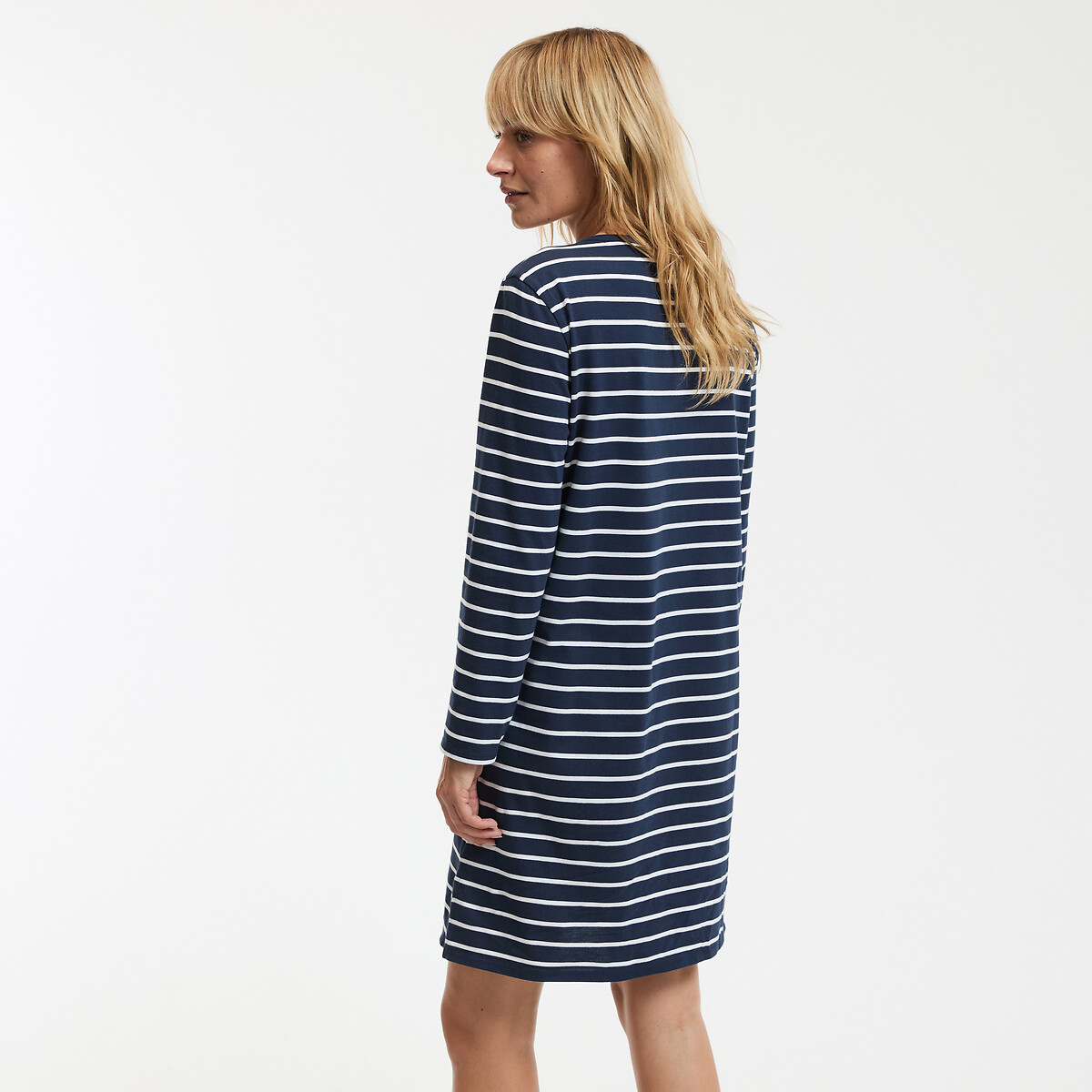 ANNE WEYBURN<br>Camisola listrada de malha de algodão