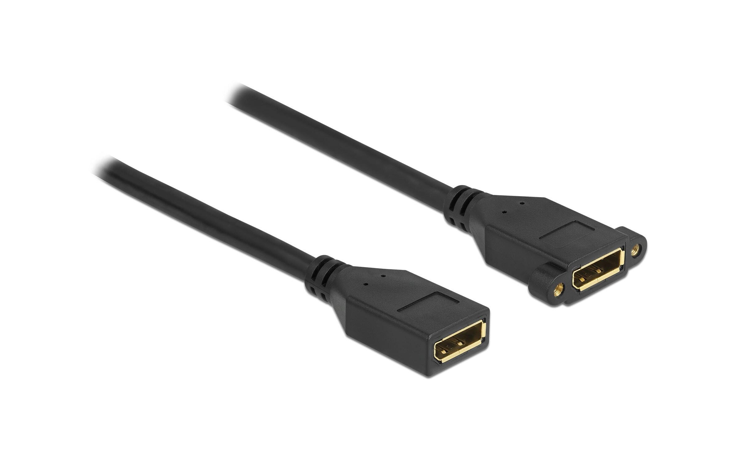 Verlängerungskabel DisplayPort - DisplayPort, 0.3 mDisplayPort 1.2 Kabel Buchse zu Buchse zum Einbau 4K 60 Hz 30 cm