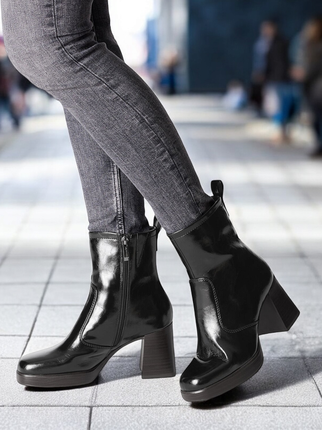 Tamaris Block bootie vegan
