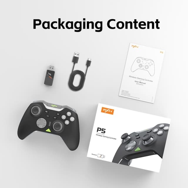 Bluetooth trådløs spilcontroller med modtager Kompatibel med Steam PC Android iOS Nintendo Switch