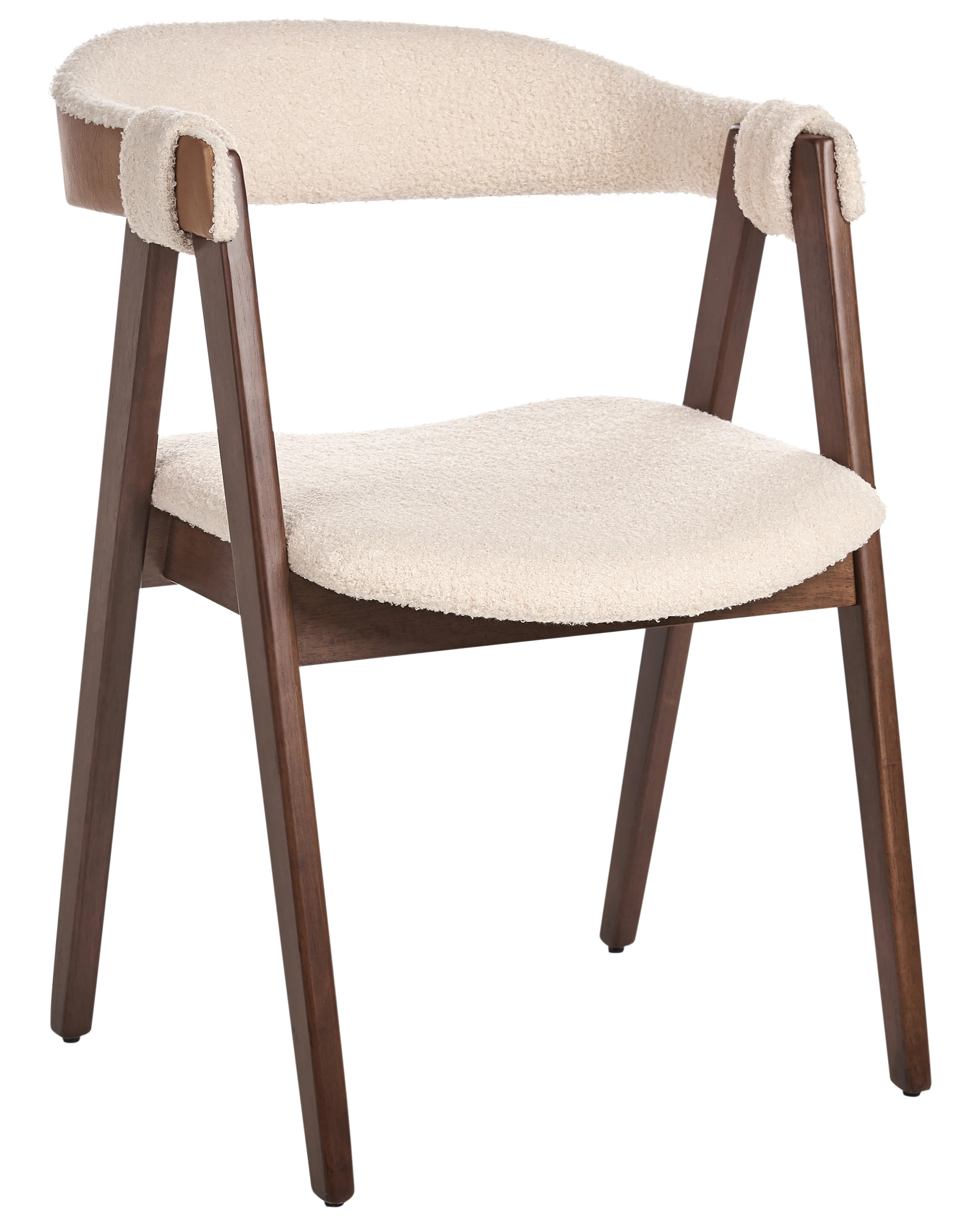 Set van 2 eetkamerstoelen DAY Bouclé Donkerbruin/beige