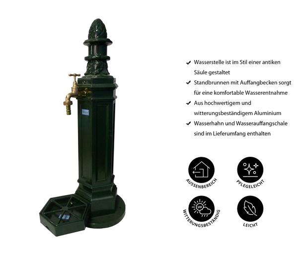 Tomco Aluminium-Gartenbrunnen Antik, ohne