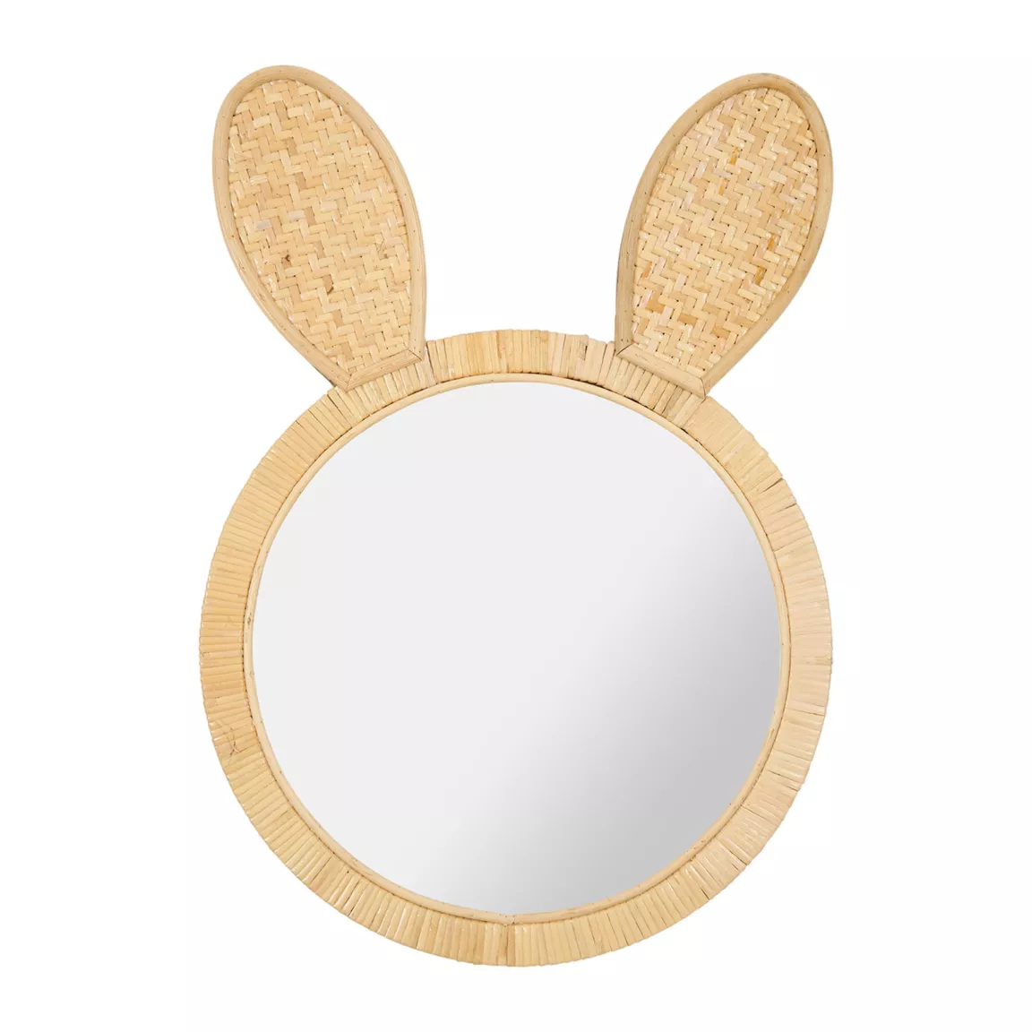 Miroir mural en rotin (H43 cm) Petit Lapin
