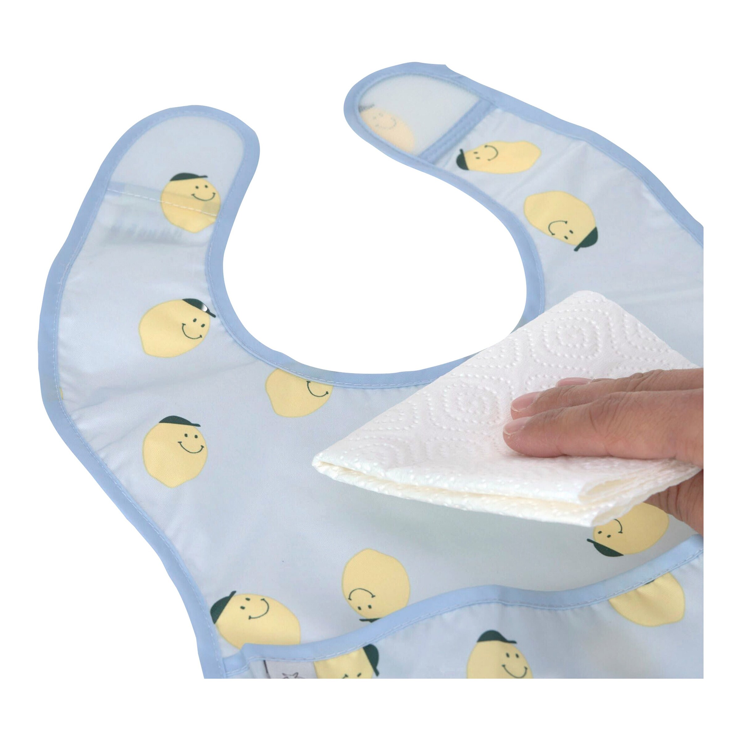 Lässig 2er-Pack Lätzchen mit Auffangschale lemon