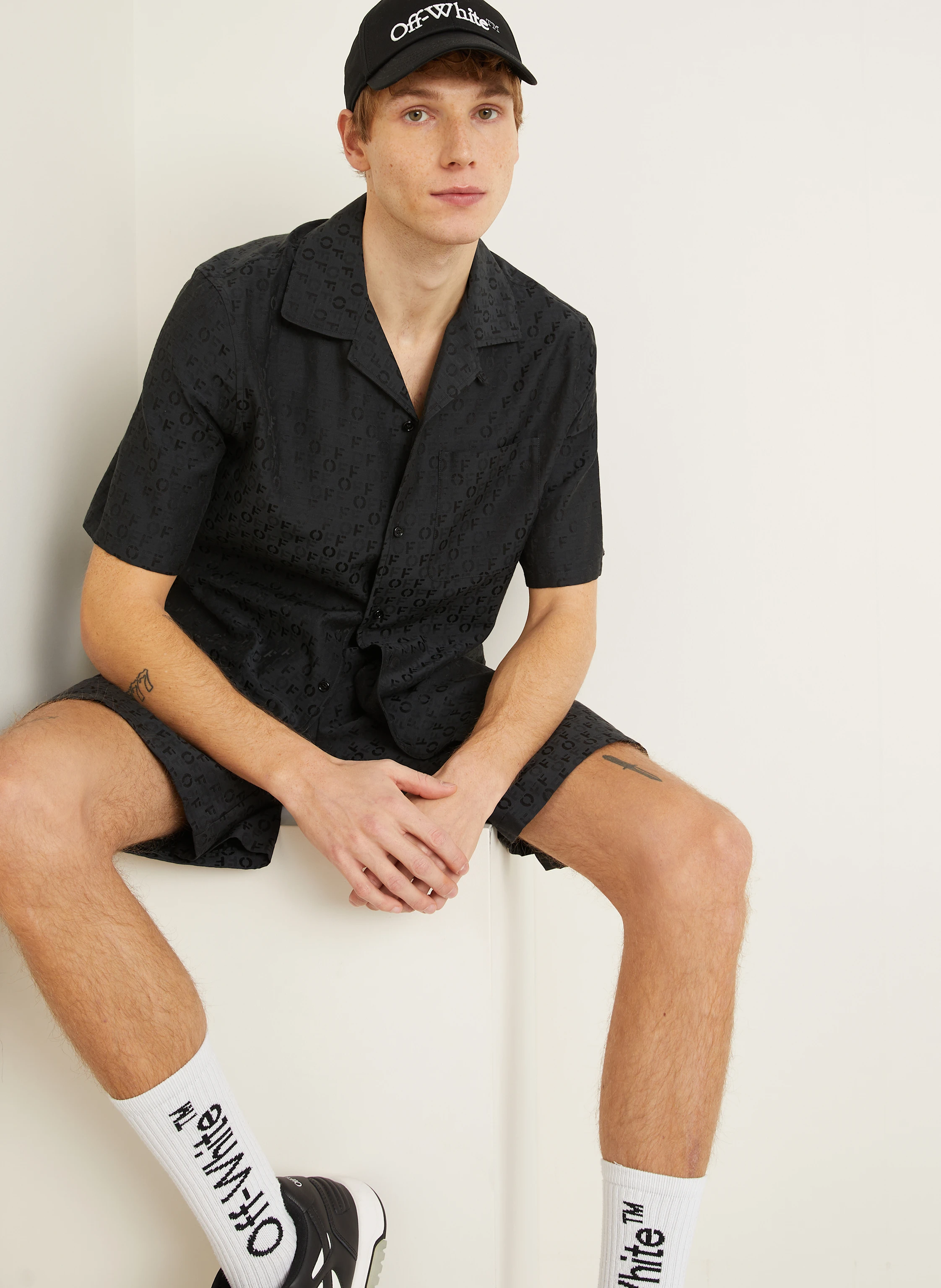 Off-White Resorthemd Regular Fit mit Seide