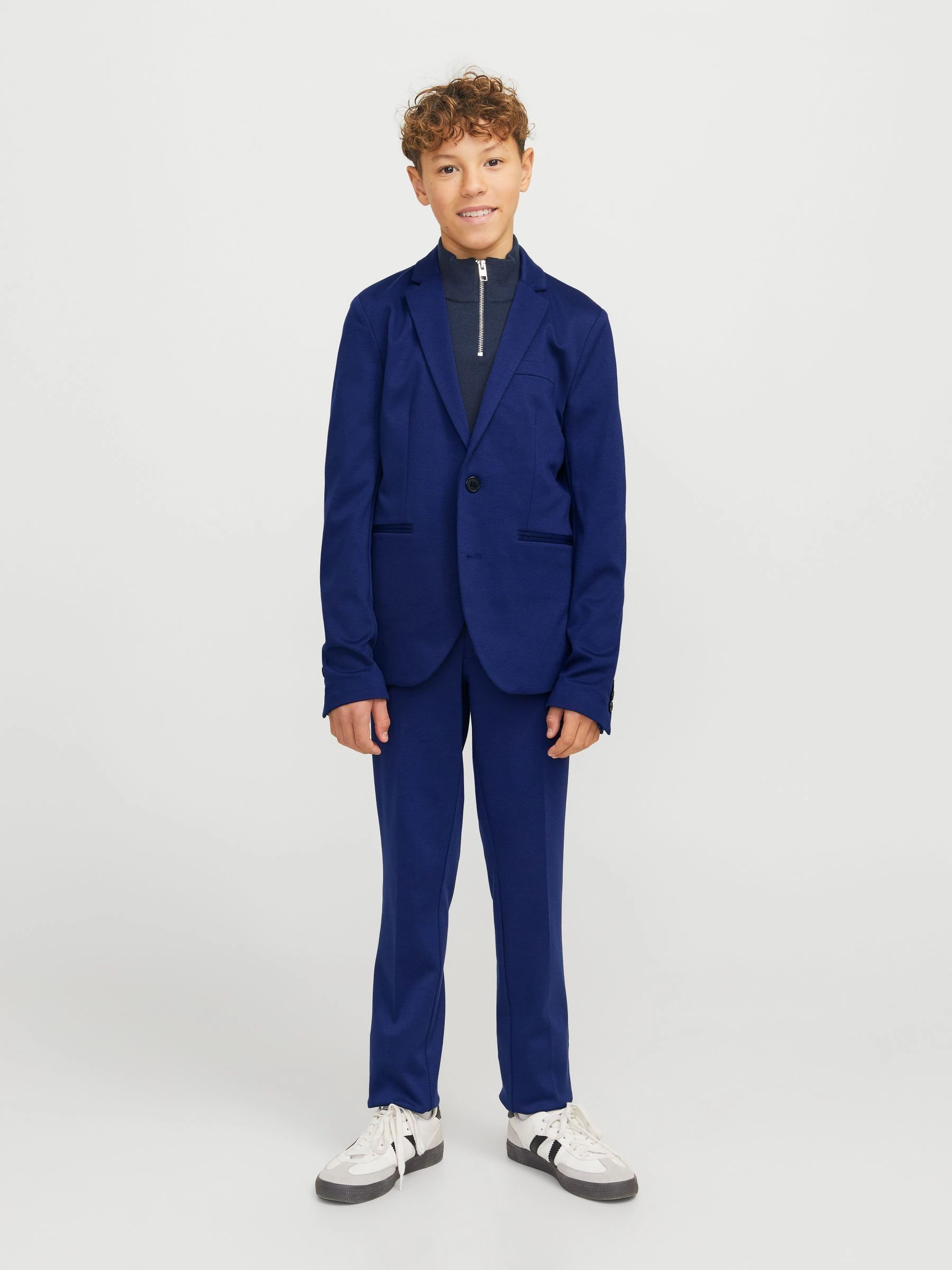 JACK & JONES JUNIOR blauw jersey pak met Broeken en Jack Set