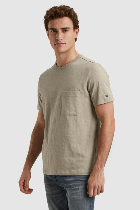 Cast Iron taupe heren t-shirt