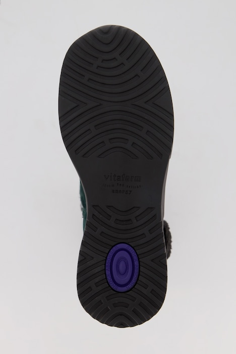 Vitaform Leder-Stiefeletten, Veloursleder, Weite H