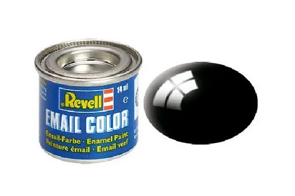 Revell Black, gloss RAL 9005 14 ml-tin, Sort, 1 stk