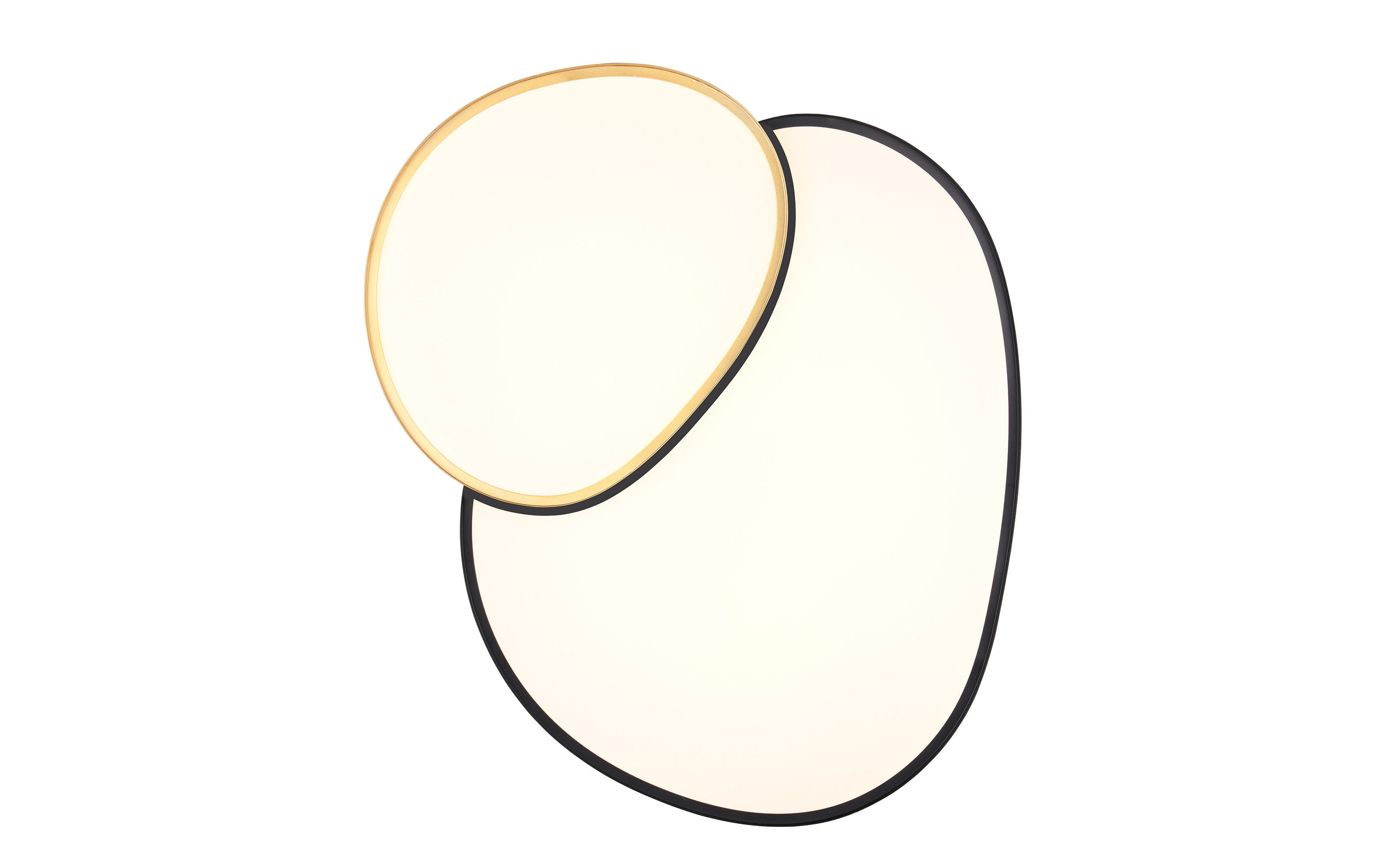 LED-Deckenleuchte CCT Rise, schwarz/gold, 77 cm, inkl. Fernbedienung