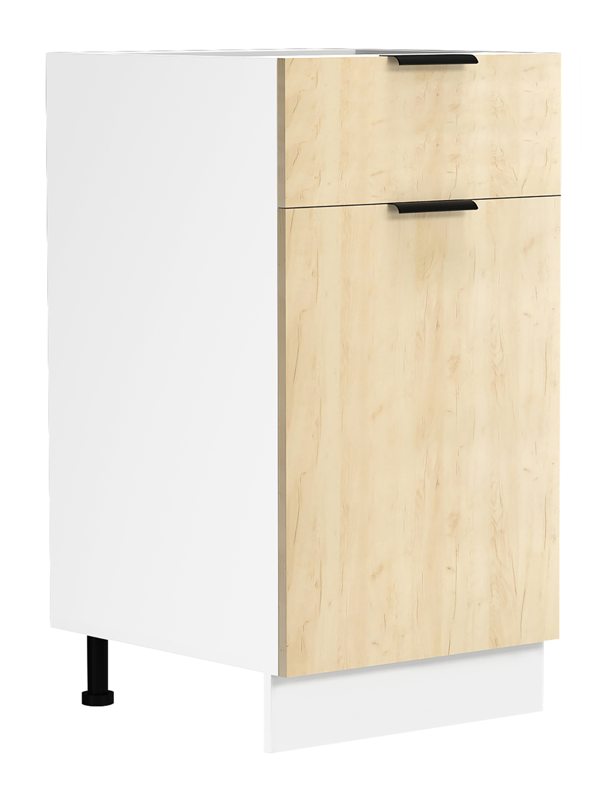 Unterschrank FASOLA - weiß - Honig Eiche - 40 cm