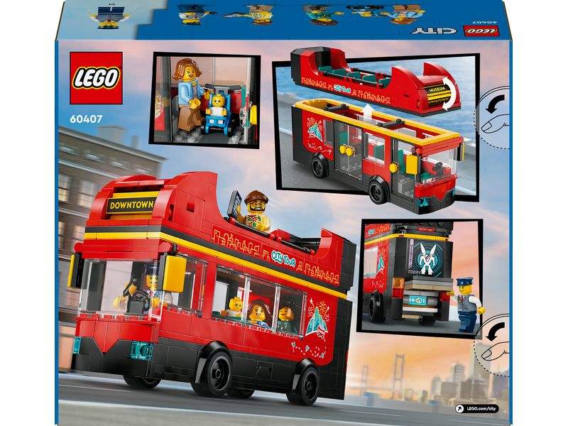 LEGO® City Doppeldeckerbus 60407 Bau- und Spielset für abenteuerliche Stadtrundfahrten