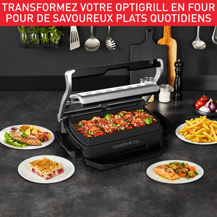 Optigrill + XL 9 en 1 avec accessoire Frites, Gratins, Nuggets, Snacks & Pâtisserie
