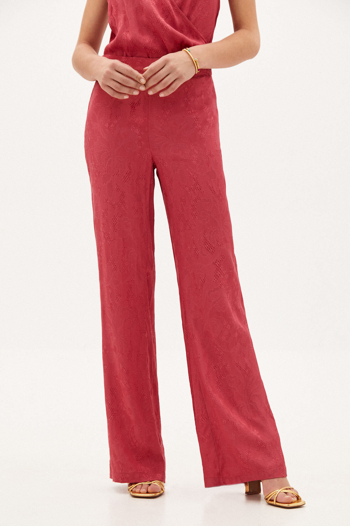 Simone Calça jacquard - Rosa