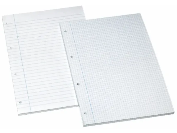 Blok A4 Bantex standard, kvadreret, hullet - (5 stk.)