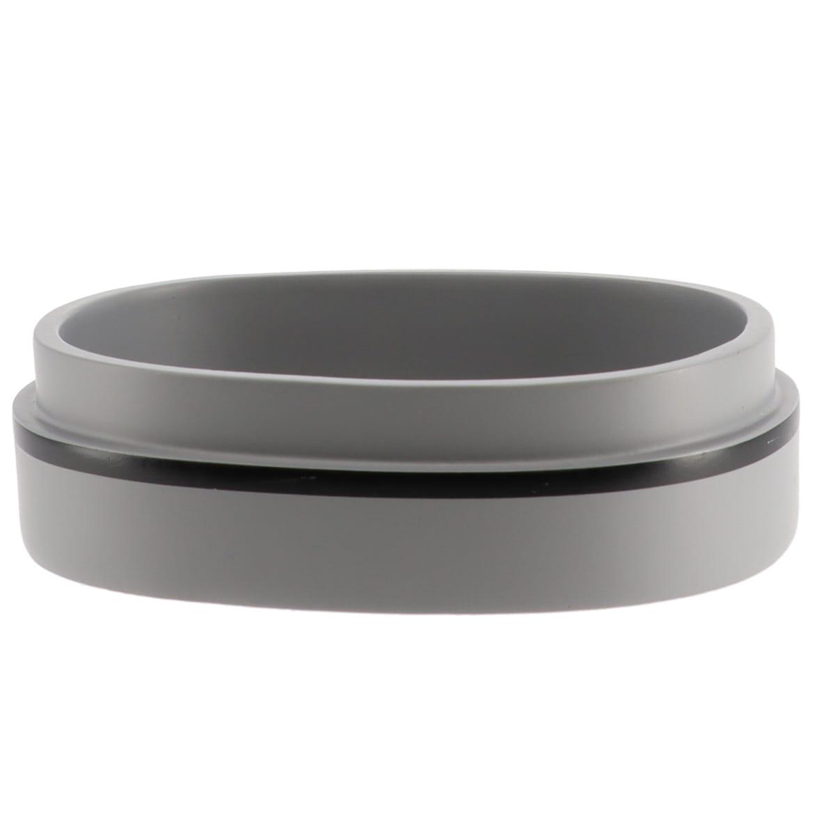 PORTE SAVON POLYRESINE OVAL GRIS NOIR