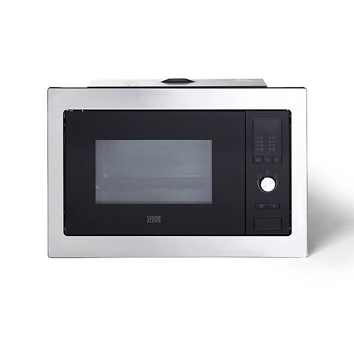 Micro-ondes encastrable grill Cooke & Lewis CLBIMW25LEU 25L argent