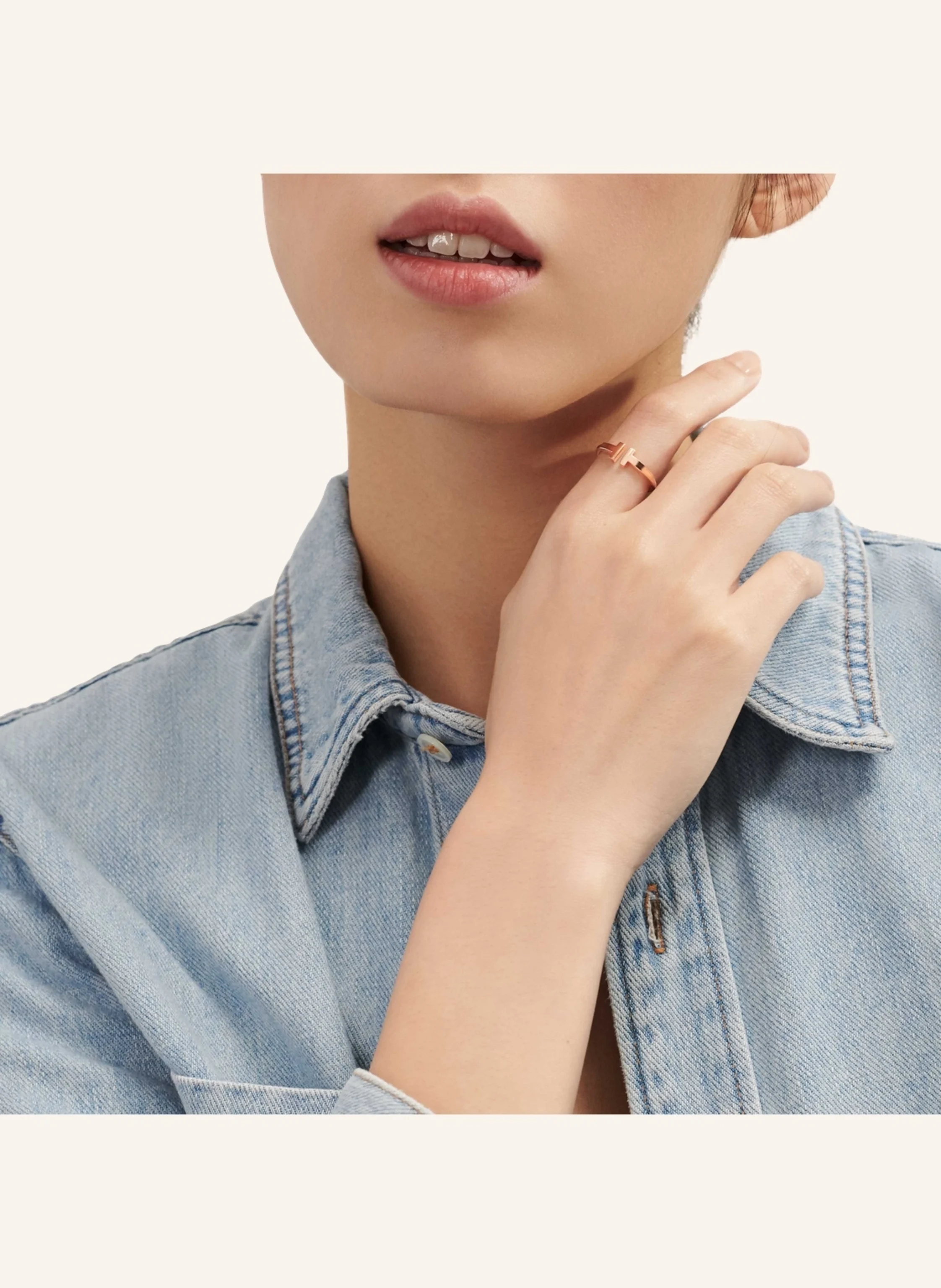 TIFFANY & Co. Tiffany T Wire RING aus 18 Karat Roségold