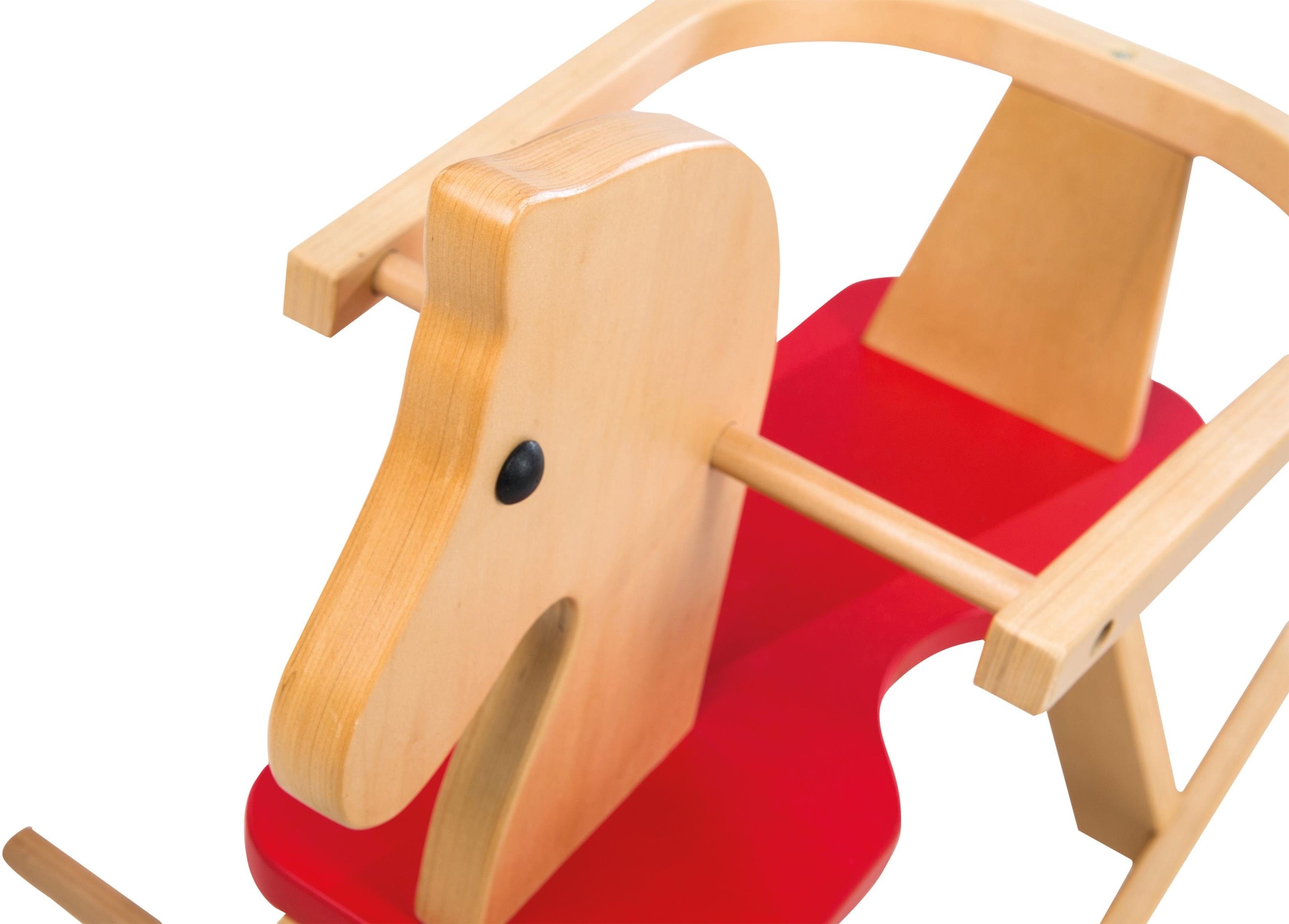 roba® Schaukelpferd »Natur/Rot« aus Holz