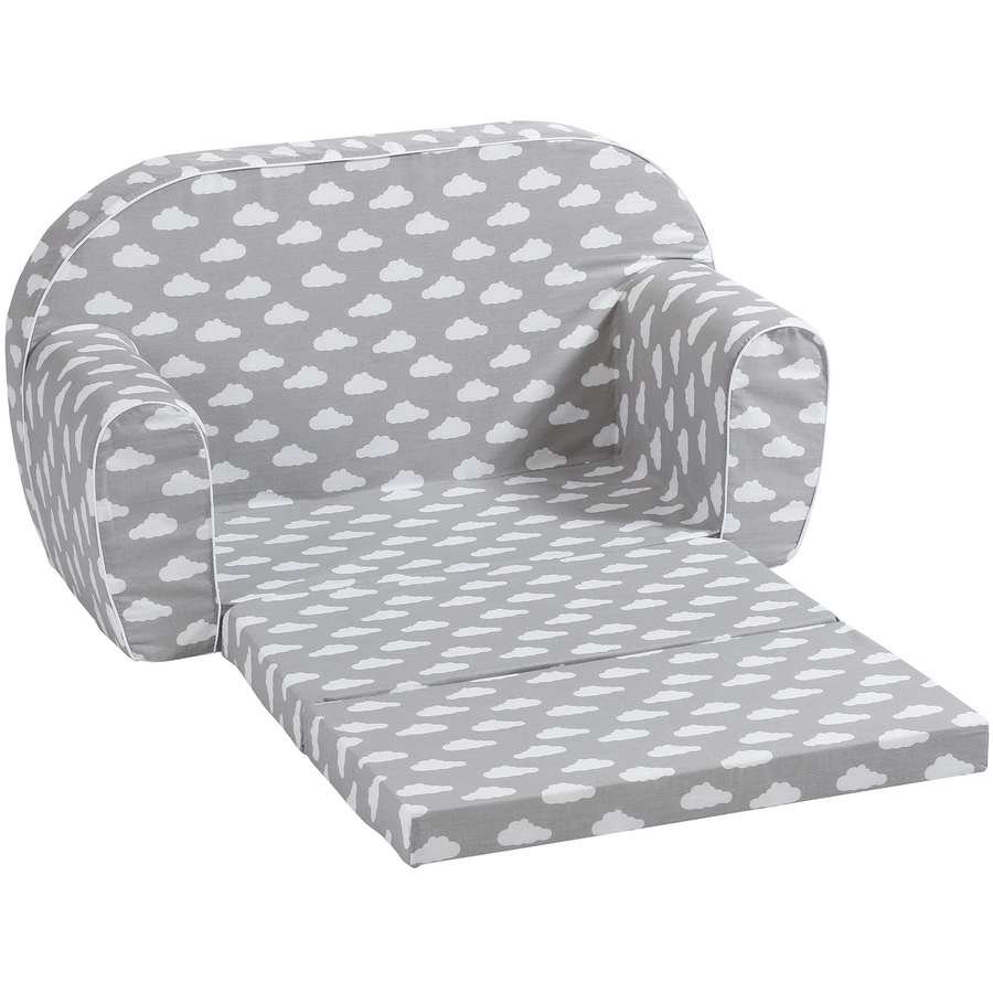knorr toys® Kindersofa Grey white clouds grau