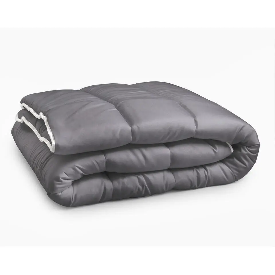 Dekbed zonder Overtrek 140x200 – Incl. Kussenslopen – Wasbaar – Antraciet