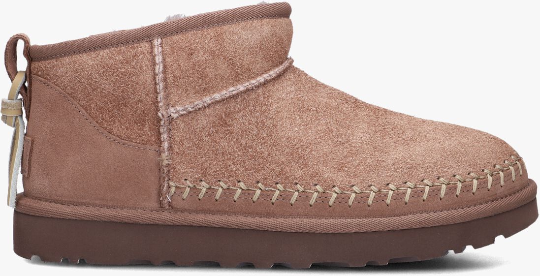 bruine ugg vachtlaarzen w classic ultra mini biarritz