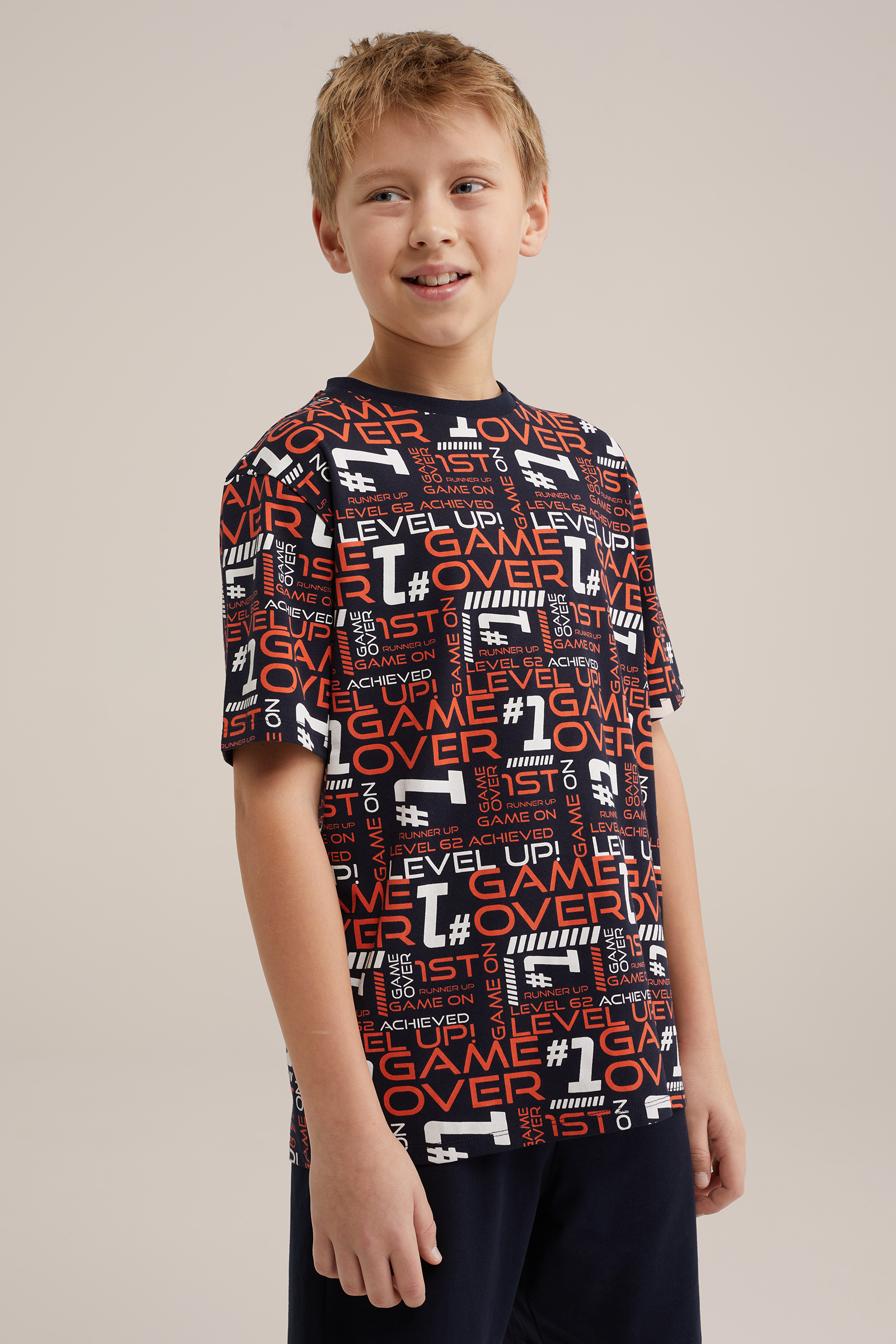 Jongens pyjamaset met dessin WE Fashion Donkerblauw