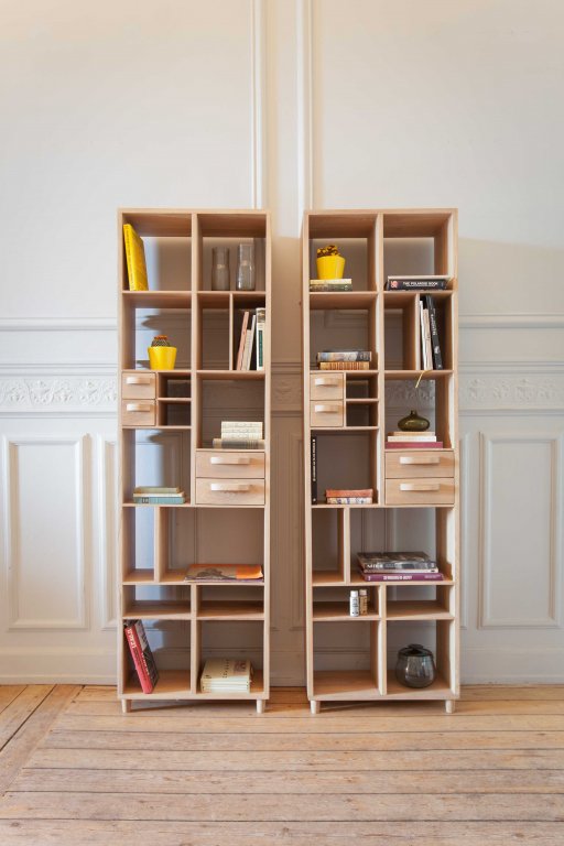 Ethnicraft Pirouette boekenkast 60x200 naturel eiken