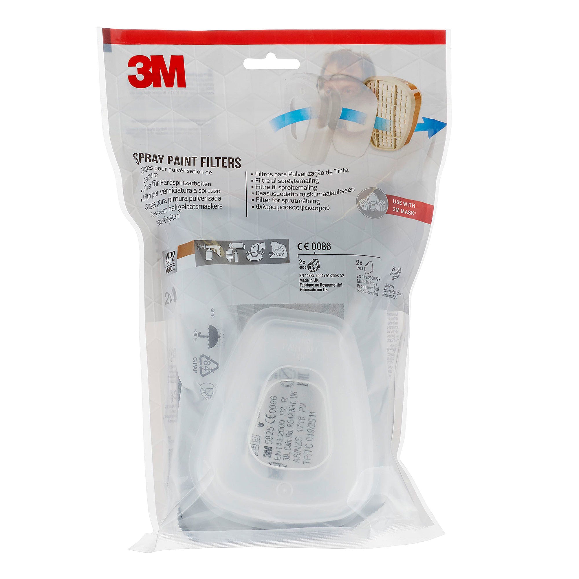 3M<br>Respirator Filter Set 6000 A2-P2