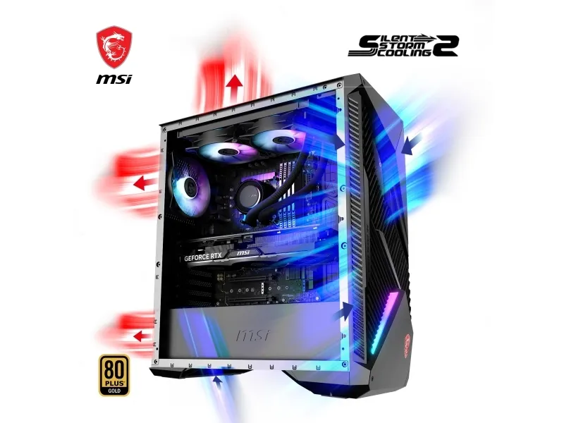 MSI MPG Infinite X2 14NUG7-460AT - Tower gaming - Core i9 i9-14900KF / op til 5.6 GHz - RAM 64 GB - SSD 1 TB - NVMe - GeForce RTX 4080 - Bluetooth 5.3, IEEE 802.11ax (Wi-Fi 6E), 2.5 Gigabit Ethernet, Gigabit Ethernet - Win 11 Home - skærm: ingen - so