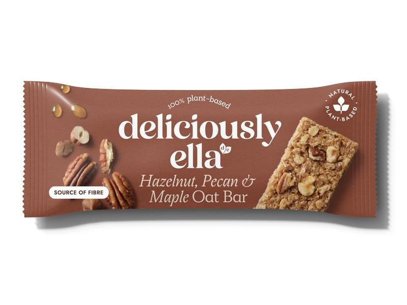 Deliciously Ella Riegel Haselnuss-Pekannuss & Ahorn 3 x 50 Veganer Haferriegel mit Hasel-, Pekannüssen und Ahornsirup