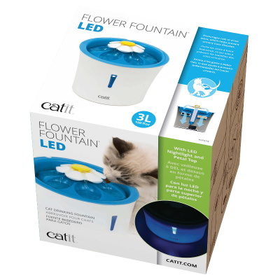 Catit Senses 2.0 Flower Fountain Trinkbrunnen mit LED Nachtlicht