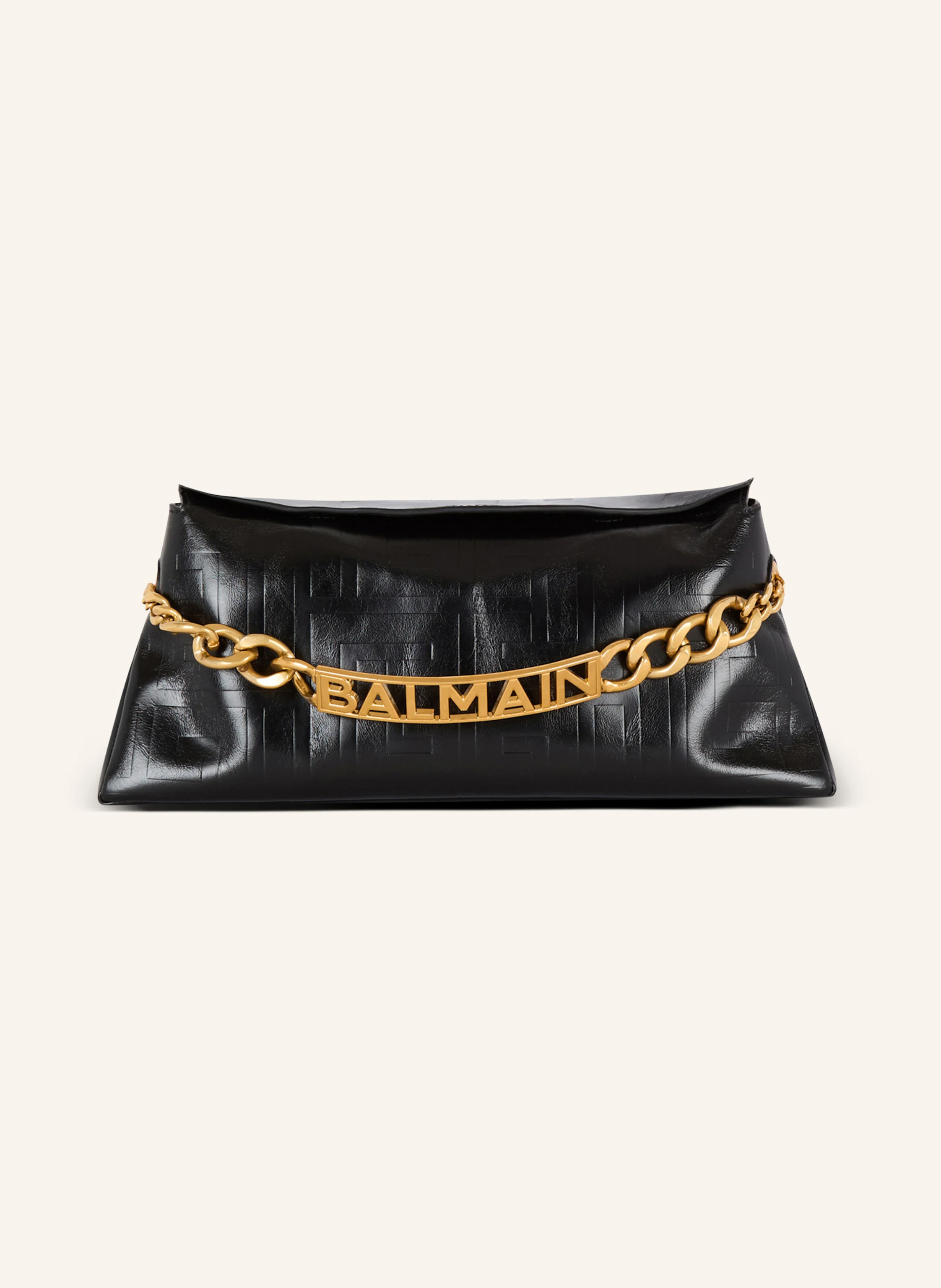 BALMAIN Clutch 1945 Soft aus Kalbsleder mit Monogramm