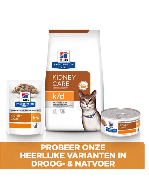Hill's Prescription Diet K\/D Kidney Care Zak Kip - Kattenvoer