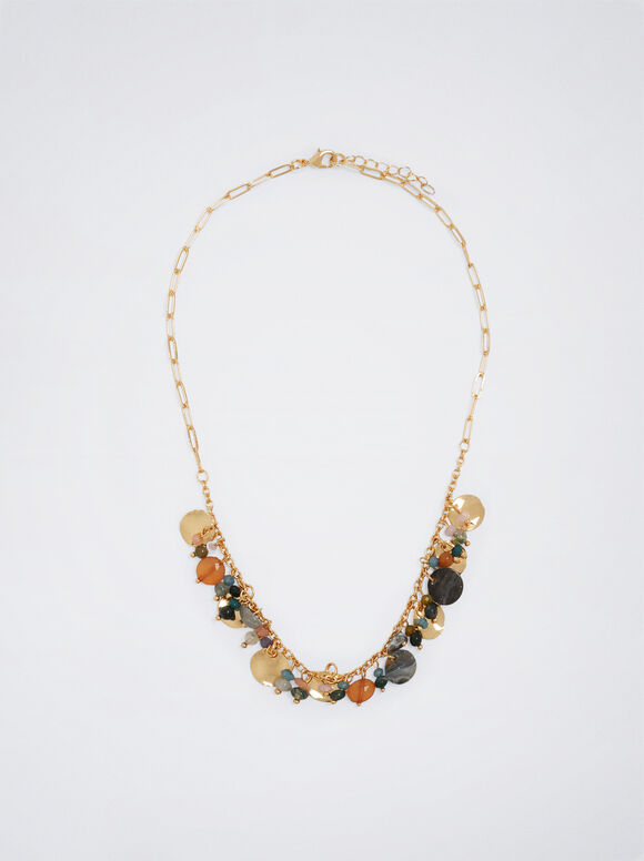 Colar com Medalhas - Multicolorido