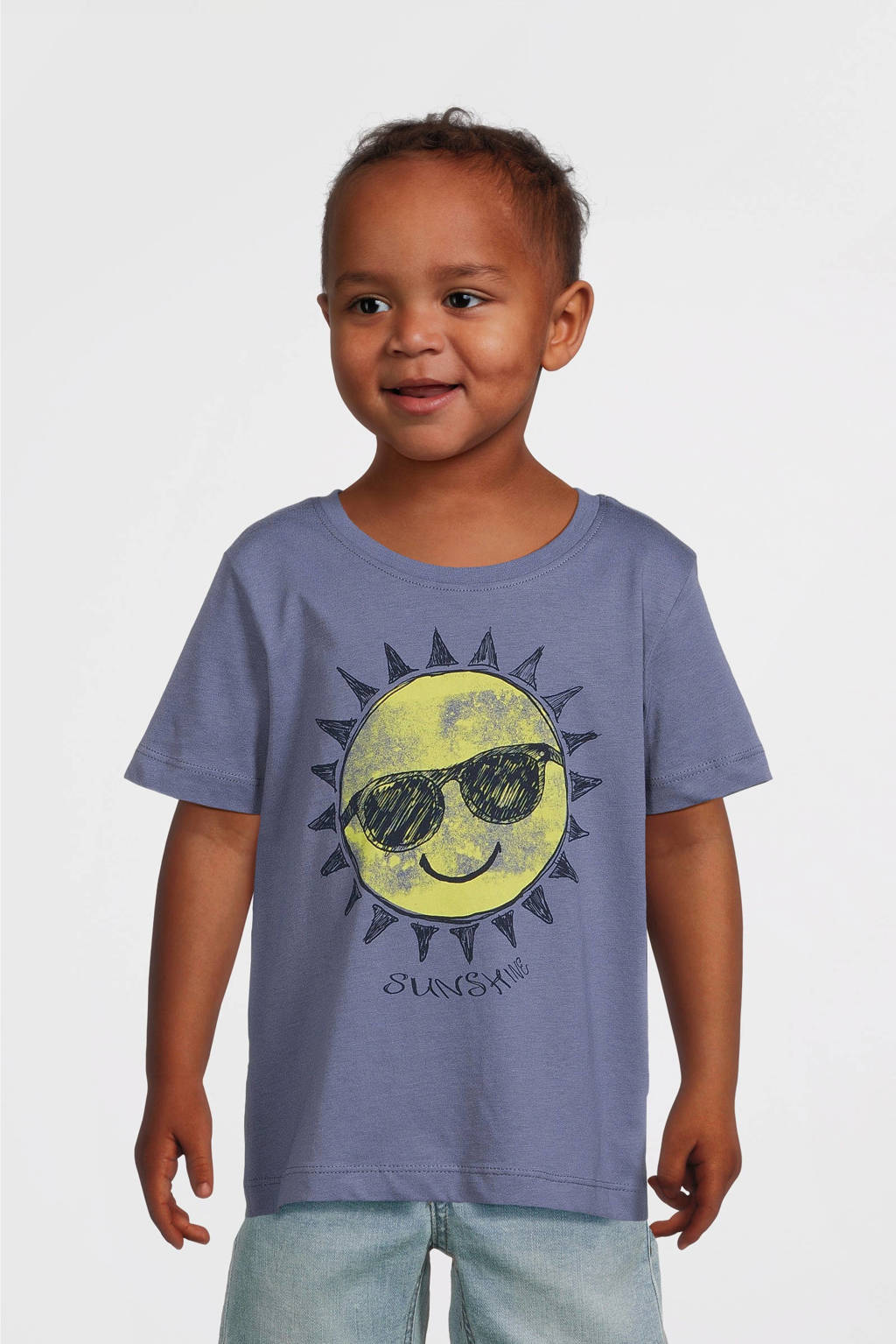 NAME IT T-shirt NMMPFREDDI met printopdruk blauw