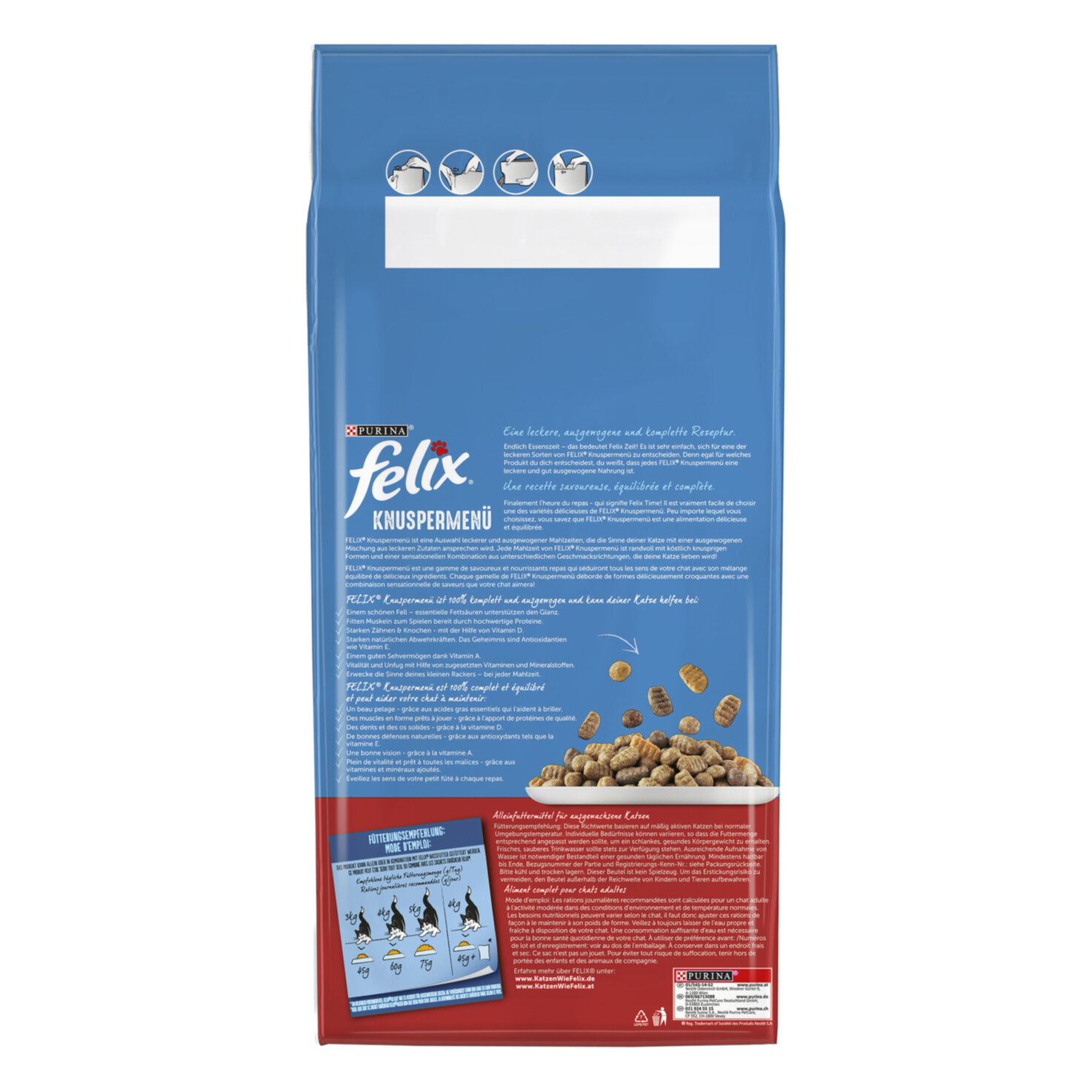 Felix Trocken-Katzenfutter Knuspermenü Fleisch